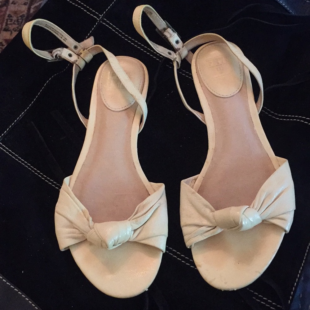 Cream Frye sandles